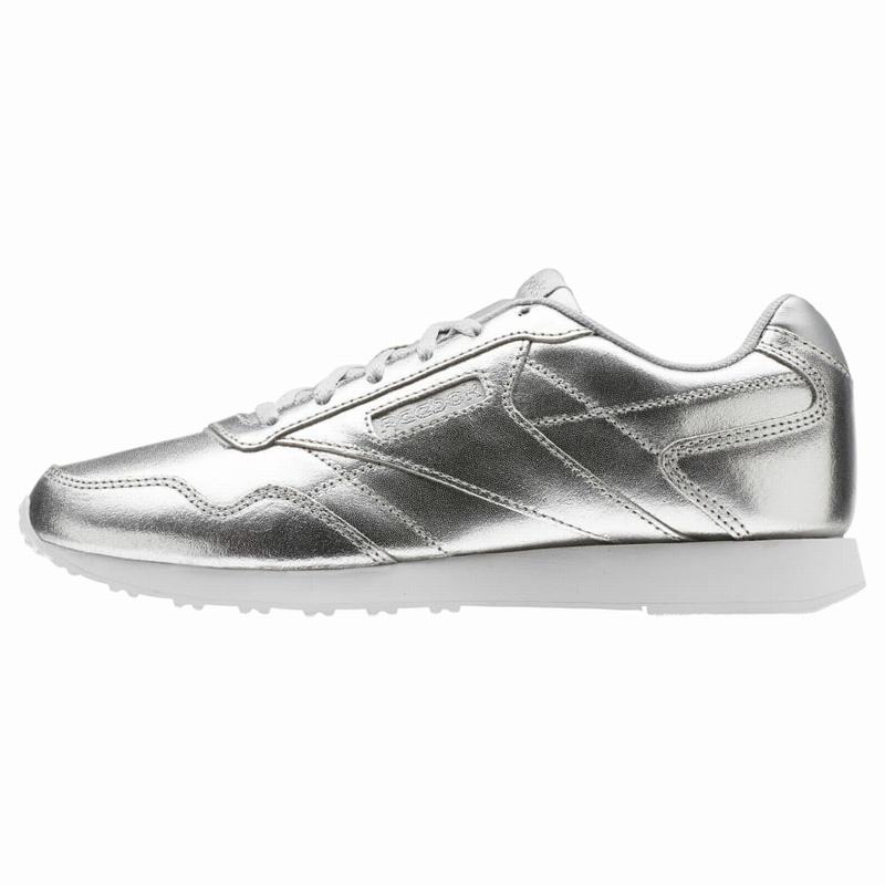 Reebok Royal Glide Shoes Womens Silver Metal/White India IN9157DP